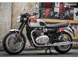 TRIUMPH BONNEVILLE T120 BICOLORE ROUGE/GRIS