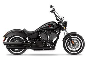 2015 VICTORY MOTORCYCLES® HIGH-BALL™ SUEDE BLACK WITH SILVER PINSTRIPES