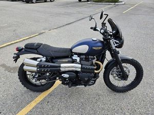 2022 TRIUMPH STREET SCRAMBLER GOLD LINE MATTE PACIFIC BLUE