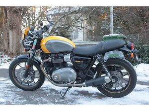 TRIUMPH STREET CUP RACING YELLOW/ SILVER ICE 900 CANTON SOLEURE -