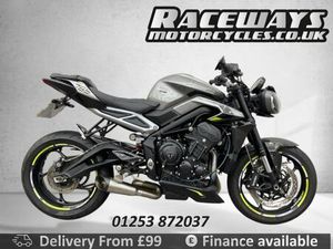 TRIUMPH STREET TRIPLE 765R 2023 23 REG 13,528 MILES GREY USED MOTORCYCLE 765 CC