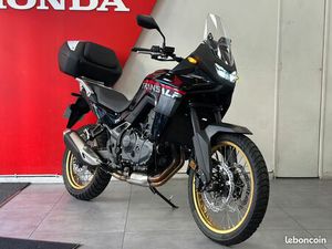 HONDA TRANSALP 750 XL NOIR - TOP-CASE AVEC DOSSERET - BRIDÉE A2 - DÉBRIDABLE PERMIS A