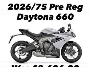 2025/75 PRE-REG TRIUMPH DAYTONA 660 SNOWDONIA WHITE SAVE 1,795