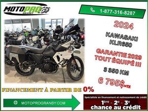 2024 KAWASAKI KLR650 KLR 650 TOUT ÉQUIPÉ GARANTIE 2029
