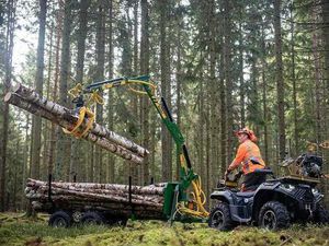 PRZYCZEPA LEŚNA Z HDS DO QUADA LUB ATV 2T, NAPĘD, KONIEC Z NOSZENIEM NIEPORĘT