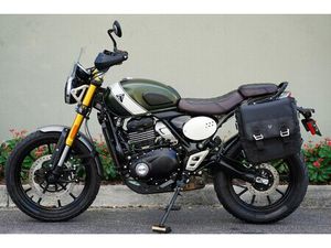2024 TRIUMPH SCRAMBLER 400 X MATTE KHAKI GREEN / FUSION WHITE