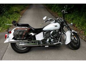 YAMAHA DRAG STAR 650 CLASSIC (2009) BIALA PERLA OSTRE