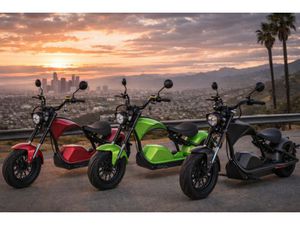 E-CHOPPER BLAKE, 45 KM/H, 60V/40AH, ROT | GRÜN | MATT SCHWARZ