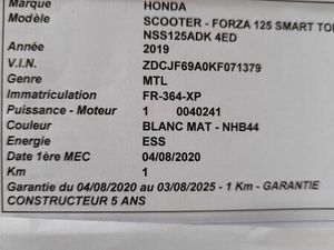 HONDA FORZA 125 TOP BOX