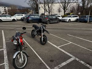 APRILIA SX50 MIT KTM EXC FRONTMASKE MOPED SUPERMOTO