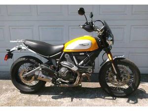 2016 DUCATI SCRAMBLER 800 CLASSIC, YELLOW, 2203 ORIG. MILES.