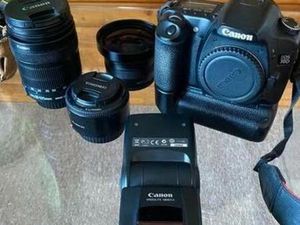 VENDO CÁMARA CANON+OBJETIVOS+FLASH