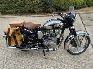 2015 15 ROYAL ENFIELD BULLET CLASSIC EFI MODERN RETRO CHROME BLACK FI PANNIERS