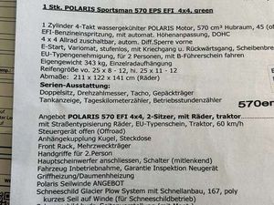 POLARIS SPORTSMAN 570 SCHNEESCHILD ELEKTRISCH,4 SCHNEEKETTEN,USW.