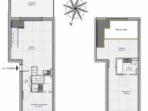 Vente appartement 3 pièces 81m2 Saint-Marcellin 38160 - 269000 € - Surface Privée