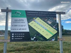 Terrain 290 m² Saint Julien Sur Garonne