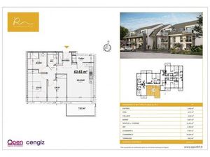 en vente Appartement 63 65 m² – 205 000 € |Rettel