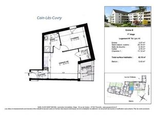 en vente Appartement 42 18 m² – 159 000 € |Coin-lès-Cuvry