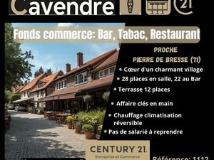 Bar  fonds de commerce  tabac 1 m² PIERRE DE BRESSE