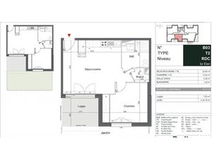 Vente appartement 2 pièces 44 m² à Merignac (33700)  268 000 €