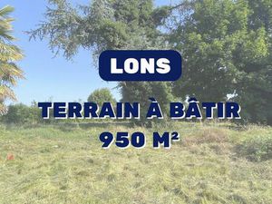 Vente terrain 950 m² Lons (64140)