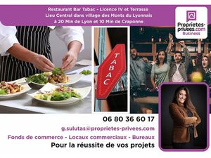 Monts du Lyonnais - Restaurant Bar Tabac avec Terrasse