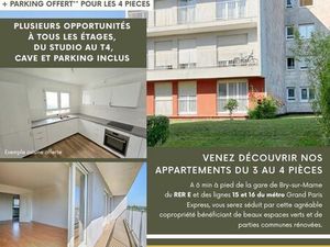 Vente appartement 3 pièces 64 m² Noisy-le-Grand (93160)