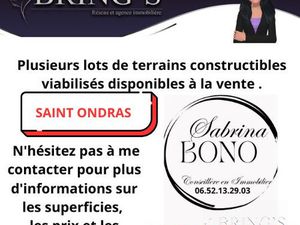 en vente Terrain non constructible 590 m² – 80 500 € |Saint-Ondras