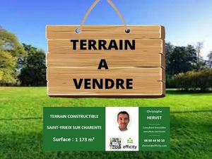 Vente terrain 1173 m² à Saint-Yrieix-sur-Charente (16710)  64 400 €