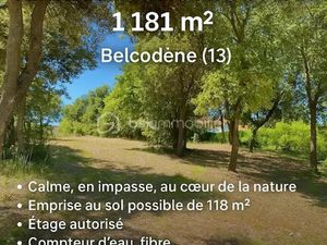 Vente terrain 1184 m² à Belcodène (13720)  324 000 €