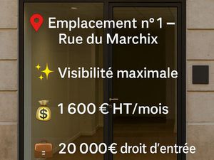 Cession de bail 80 m2 rue du marchix