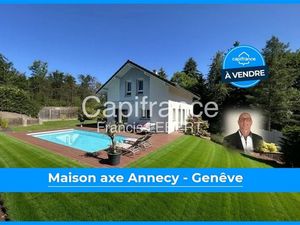 Magnifique maison - piscine chauffée - sous sol complet  axe Annecy - Genêve