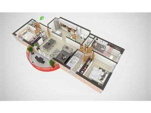 Appartement 3ch au 2ème étage. Cadre verdoyant et calme