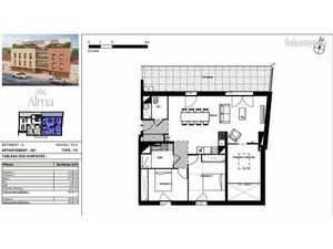 Appartement 4 pièces 82 m²