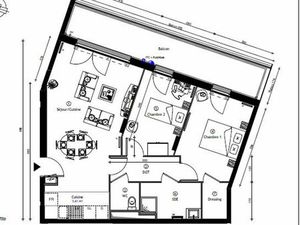 Vente appartement 3 pièces 63 m² Poissy (78300)