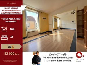 Vente appartement 4 pièces 74.5 m² à Belfort (90000)  82 000 €