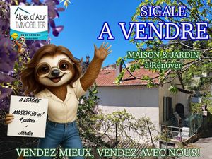Sigale – Maison individuelle 96 m² avec séjour 47 m² et ter