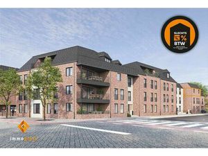 Tweede verdieping: zeer ruim appartement met 2 slaapkamers en overdekt terras van 17m!