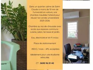 SAINT-CLAUDE Chambre à louer -450 / APL acceptés
