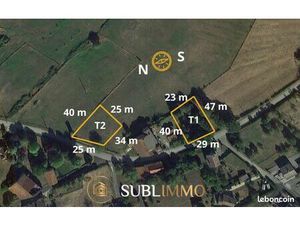 SUBLIMMO : 2 Terrains - Facilités de construction - Réseaux en limite