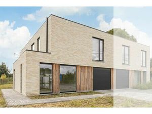 Duurzame  halfopen nieuwbouwbouwing op zuidwest perceel.