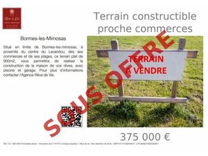 Vente terrain 900m2 Bormes-les-Mimosas 83230 - 375000 € - Surface Privée