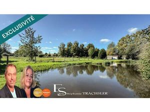 Propriété contemporaine avec piscine  prairie et étang à 20 min du Mans