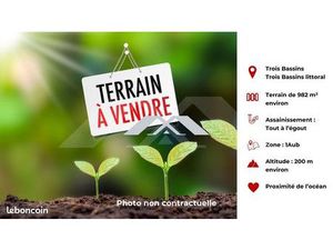 Terrain 982 m² Les Trois-Bassins