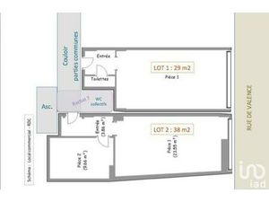 Vente Bureaux 66 m²