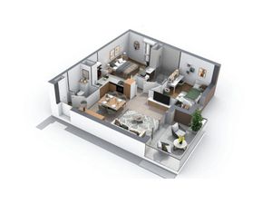 Vente appartement 3 pièces 57 m² à Domene (38420)  260 000 €