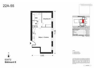 Appartement 2 pièces 50 m²