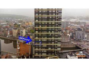 STUDIO LUMINEUX AU 10ème ETAGE A 4020 LIEGE -PEB C