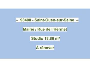 Vente appartement 1 pièce 18.86 m² à Saint-Ouen (93400)  110 000 €
