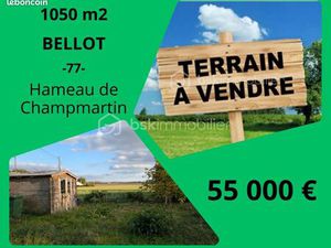 Terrain 1 050 m² Rebais